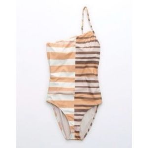 Aerie One Shoulder One Piece Swimsuit, Medium